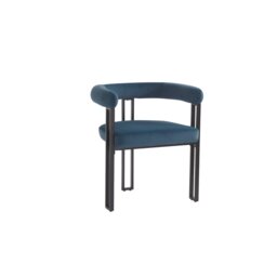 Rackhams Bloom Dining Chair - Blue Velvet - Pack of 2 - Blue Velvet - thumbnail 3
