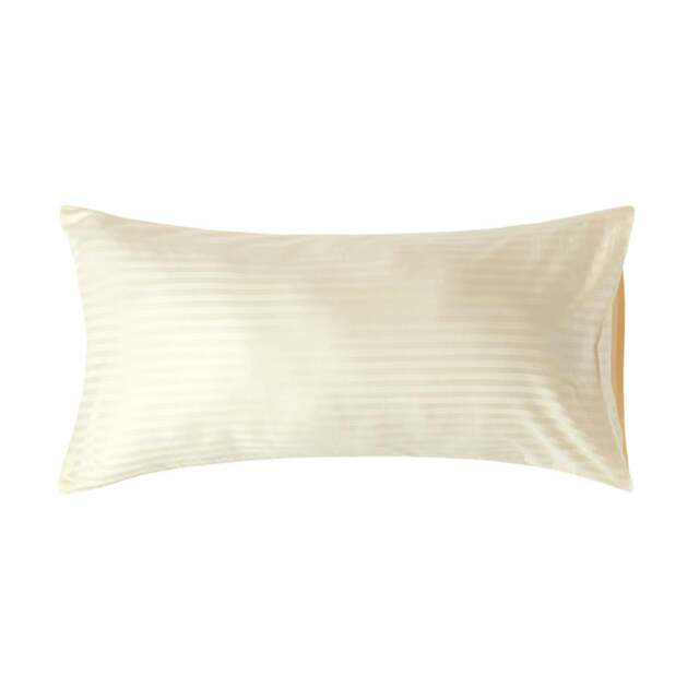 Rackhams Silky 330 TC Egyptian Cotton Satin Stripe Housewife Pillowcase, King Size - Pastel Yellow - image 1