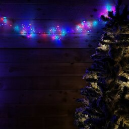 Rackhams 2.6m Set of 10 Star Curtain Lights 227 Rainbow LEDs Microbrights String Lights - thumbnail 6