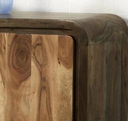 Rackhams Aaron Metal & Wood Medium TV Unit - 110 cm - 55 cm - Wood - thumbnail 2