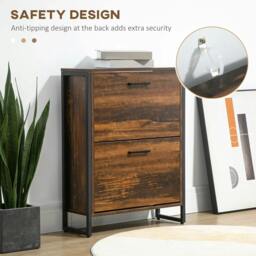 Rackhams 12-Shoe, Two-Door Storage Cabinet - Wood-Effect - thumbnail 6