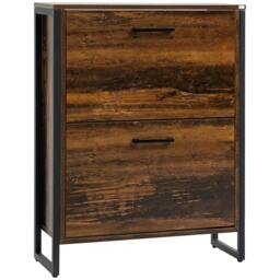 Rackhams 12-Shoe, Two-Door Storage Cabinet - Wood-Effect - thumbnail 1