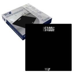 Rackhams Digital Weighing Bathroom Scale LCD Display, Automatic On/Off - 29x29cm - Black  - Smart Scale - thumbnail 1