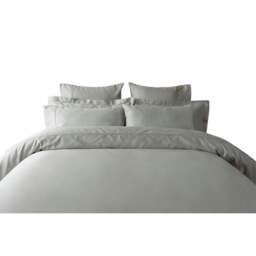 Rackhams Egyptian Cotton Duvet Cover - Platinum - Single - Platinum - 100% Egyptian Cotton - thumbnail 1