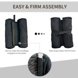 Rackhams 15 kg Heavy Duty Gazebo Weight Sand Bags, 4 pcs Leg Weights Marquee Tent Canopy Base for Trampoline Pop Up Gazebo Tent Parasols - thumbnail 4