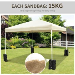 Rackhams 15 kg Heavy Duty Gazebo Weight Sand Bags, 4 pcs Leg Weights Marquee Tent Canopy Base for Trampoline Pop Up Gazebo Tent Parasols - thumbnail 3