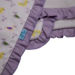Rackhams Baby blanket - girls duck print - Lilac - One Size - thumbnail 6
