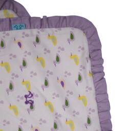 Rackhams Baby blanket - girls duck print - Lilac - One Size - thumbnail 4