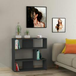Rackhams Molly Modern Compact Bookcase Display Unit No.1 89cm - Anthracite Grey - thumbnail 1