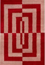 Rackhams Joli Geometric Red & Pink Rug - 160X230 cm - thumbnail 1