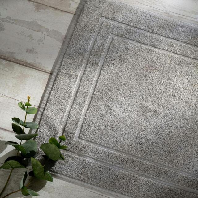 Rackhams Light Grey Egyptian Cotton Bath Mat - 2 Pack - image 1