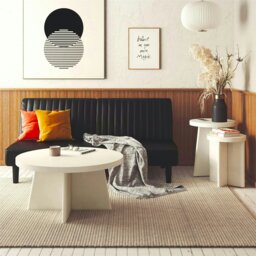 Rackhams Liam Round Coffee Table Plaster - White - thumbnail 3
