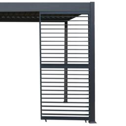 Rackhams Anthracite Aluminium Pergola Shutter Panel – 92cm Wide