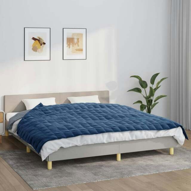 Rackhams Weighted Blanket Blue 155x220 cm 11 kg Fabric