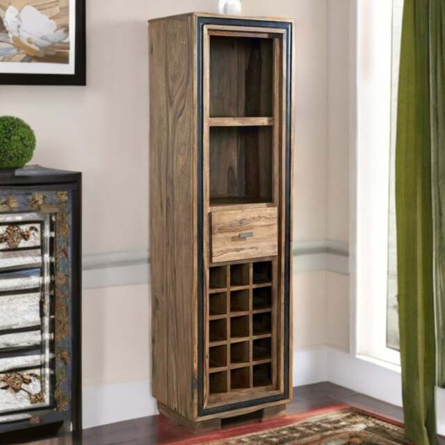 Rackhams Tanishia Sheesham Wine Bookcase - Wood - 1 - 50CM X 40CM X 175CM  (LXDXH) - image 1