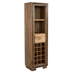 Rackhams Tanishia Sheesham Wine Bookcase - Wood - 1 - 50CM X 40CM X 175CM  (LXDXH) - thumbnail 3