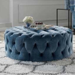 Rackhams Napoleon Pouffe, Velvet - 90CM - Other ( Contact Us ) - thumbnail 1
