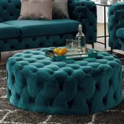 Rackhams Napoleon Pouffe, Velvet - 90CM - Other ( Contact Us ) - thumbnail 3