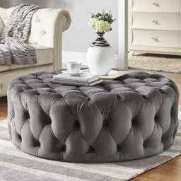 Rackhams Napoleon Pouffe, Velvet - 90CM - Other ( Contact Us ) - thumbnail 5
