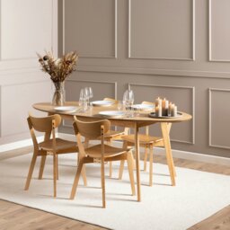 Rackhams Roxby Dining Chairs in Oak Set of 2 - 1 - thumbnail 4