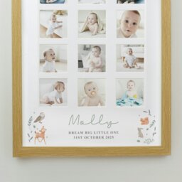 Rackhams Personalised Woodland Animal Oak Multi Photo Frame - thumbnail 2