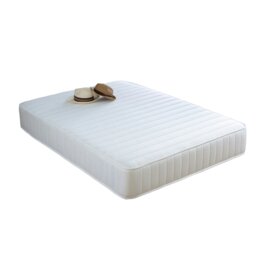 Rackhams Grey Collection Straight Line Mattress - Memory Fibre & Open Coil Spring Support - White - 1 - European Single Mattress (90cm x 200cm) - thumbnail 2