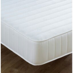 Rackhams Grey Collection Straight Line Mattress - Memory Fibre & Open Coil Spring Support - White - 1 - European Single Mattress (90cm x 200cm) - thumbnail 3