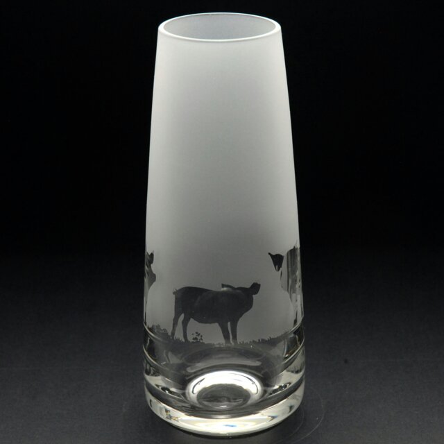 Rackhams Pig Glass Bud Vase - Hand Etched/Engraved Gift - image 1