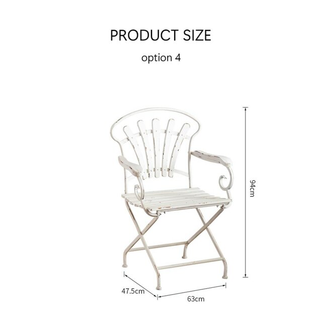 Rackhams Antonia Outdoor Garden Dining Table Set, Iron - Option 4 Garden Chairs x 2 - image 1