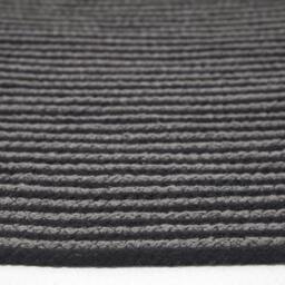 Rackhams Grey and Black Handmade Woven Spiral Braided Rug - 120 cm Round - thumbnail 5