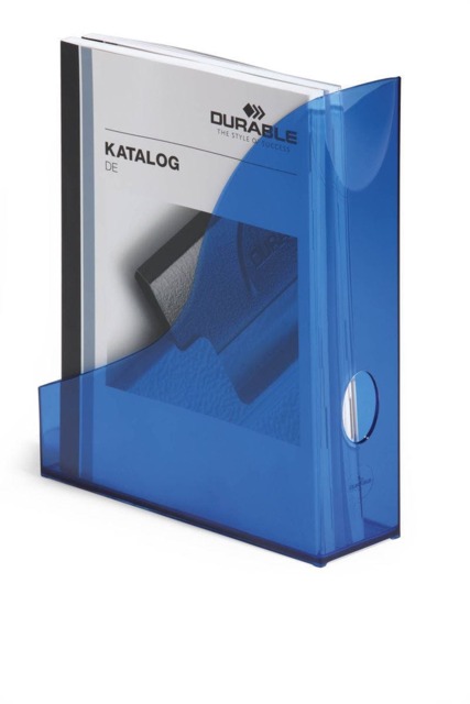Rackhams Magazine Rack Document Desk File Organiser - 6 Pack - A4 Clear Blue - image 1