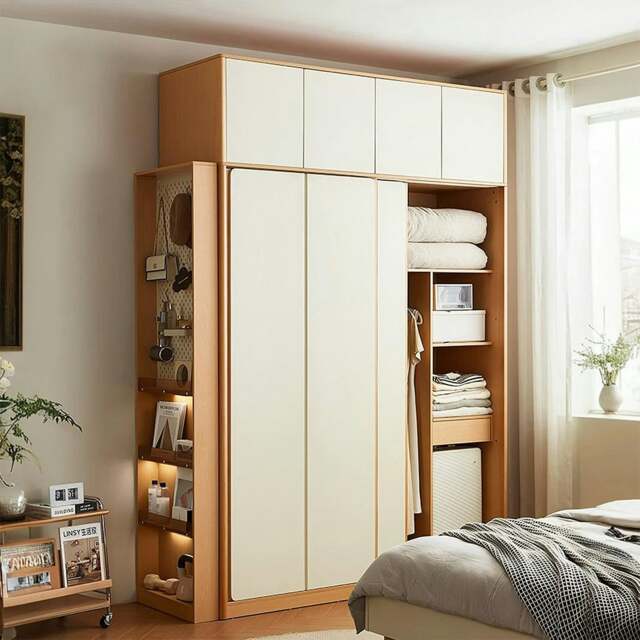Rackhams Soriano Sliding Door Wardrobe, Wood - 158cm - NO Top Cabinet Or Side Cabinet - image 1