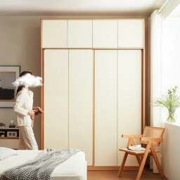 Rackhams Soriano Sliding Door Wardrobe, Wood - 158cm - NO Top Cabinet Or Side Cabinet - thumbnail 2