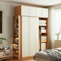 Rackhams Soriano Sliding Door Wardrobe, Wood - 158cm - NO Top Cabinet Or Side Cabinet - thumbnail 1