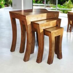 Rackhams Acacia Home 50CM SET OF 3 NEST OF TABLES