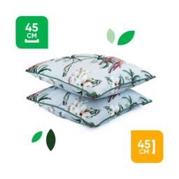 Rackhams Pair of Outdoor Scatter Cushions – Pink Parrot Design - thumbnail 2