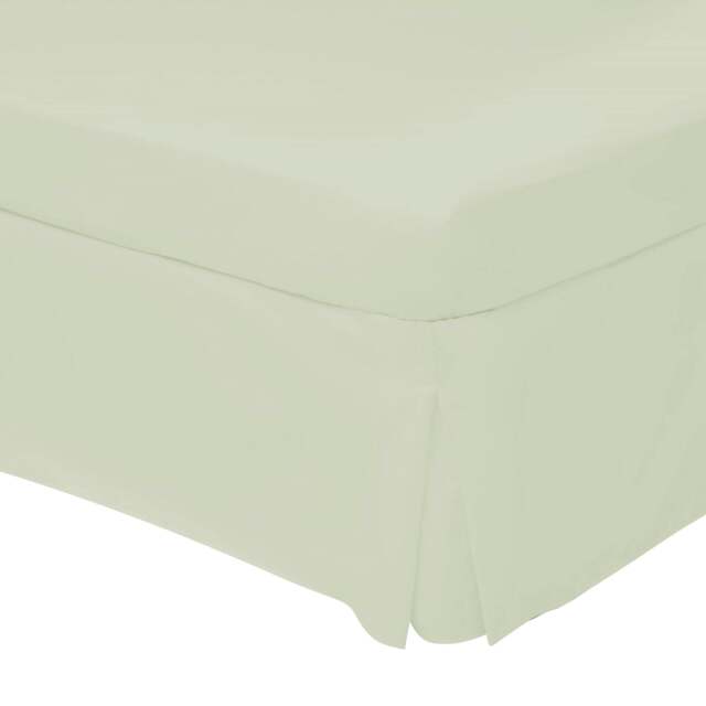 Rackhams Easycare Percale Platform Valance - Green Apple - Single - Green Apple - 50% Cotton/50% Polyester - image 1