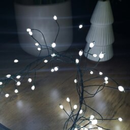 Rackhams 5.4m White LEDs Green Garland Wire Light Christmas Decoration with Timer - thumbnail 5