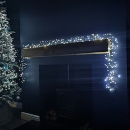 Rackhams 5.4m White LEDs Green Garland Wire Light Christmas Decoration with Timer - thumbnail 3
