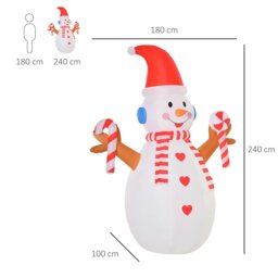 Rackhams Christmas Inflatable Snowman, Rotating Lighted Indoor Outdoor  Decoration - thumbnail 6