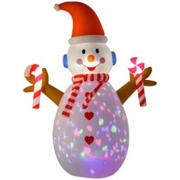 Rackhams Christmas Inflatable Snowman, Rotating Lighted Indoor Outdoor  Decoration - thumbnail 3