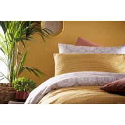 Rackhams Mandala Duvet Cover and Pillowcase Set - Grey/Ochre - Super King - Grey/Ochre - 50% Cotton/50% Polyester - thumbnail 2