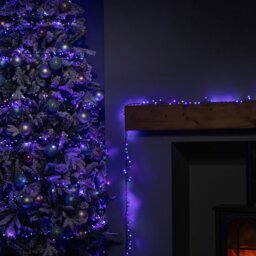 Rackhams 37.5m 1500 LED TreeBrights Christmas String Lights with Timer in Blue, White & Purple - thumbnail 4