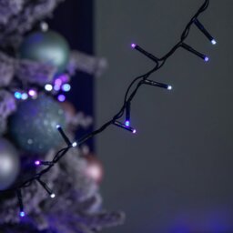Rackhams 37.5m 1500 LED TreeBrights Christmas String Lights with Timer in Blue, White & Purple - thumbnail 3