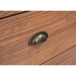 Rackhams Padua 6 Drawer Chest of Drawers Brass Cup Handle - Brown - thumbnail 5