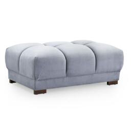 Rackhams Zura Plush Velvet Large Footstool Sofa Accessory - Cream, Grey or Mocha - Mocha - thumbnail 2