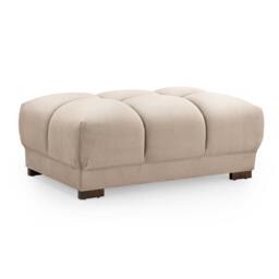 Rackhams Zura Plush Velvet Large Footstool Sofa Accessory - Cream, Grey or Mocha - Mocha