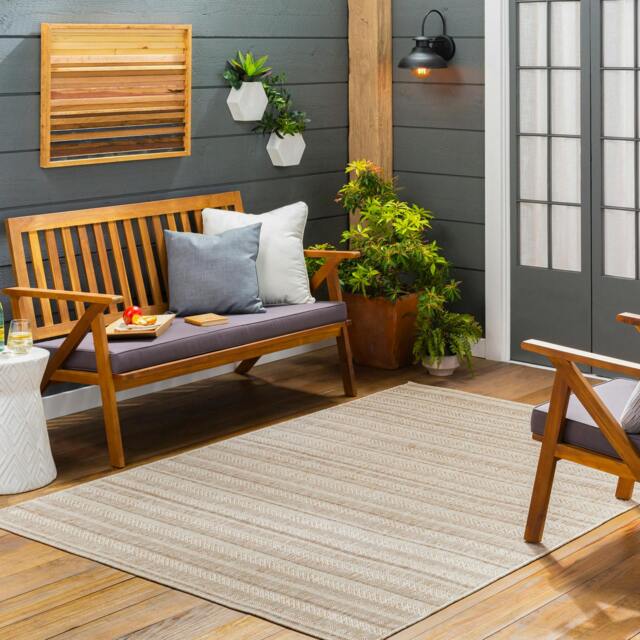 Rackhams Eagean-Global Beige Brown Cream In- & Outdoor Rug - 130 x 180 cm - image 1