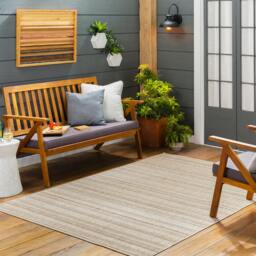 Rackhams Eagean-Global Beige Brown Cream In- & Outdoor Rug - 130 x 180 cm - thumbnail 1