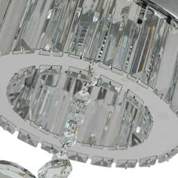 Rackhams Modern Round Crystal Ceiling Light with Crystal Pendant - L - thumbnail 6